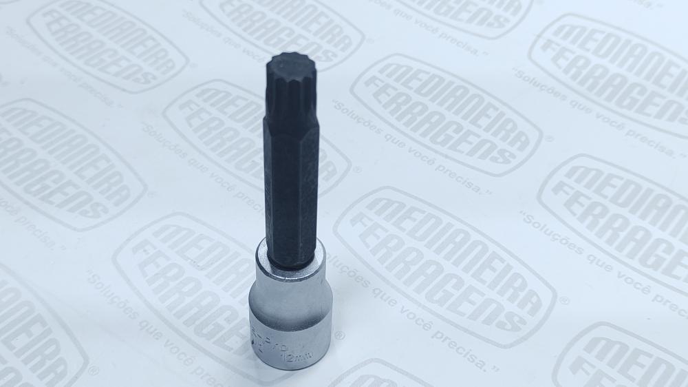 SOQUETE 1/2 X 12 MM  MULTDENTADO LONGO TRAM. PRO