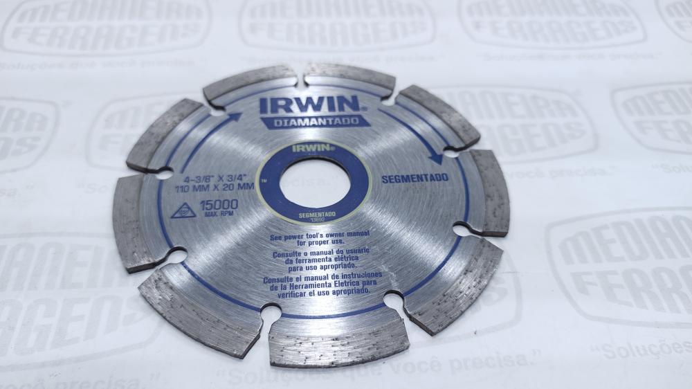 DISCO DIAM SEGMENTADO 110X20MM IRWIN
