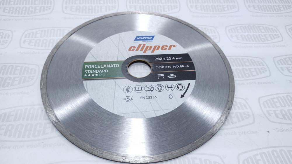 DISCO DIAM LISO 200X25,4MM PORCEL.NORTON-PRO