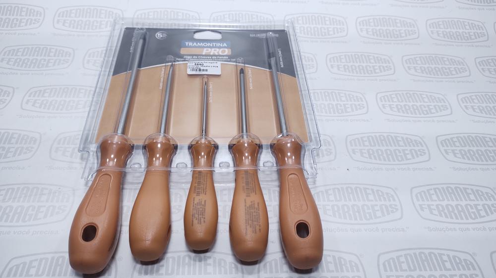 JOGO CHAVE FENDA/PHILLIPS 5 PÇS CORNETA