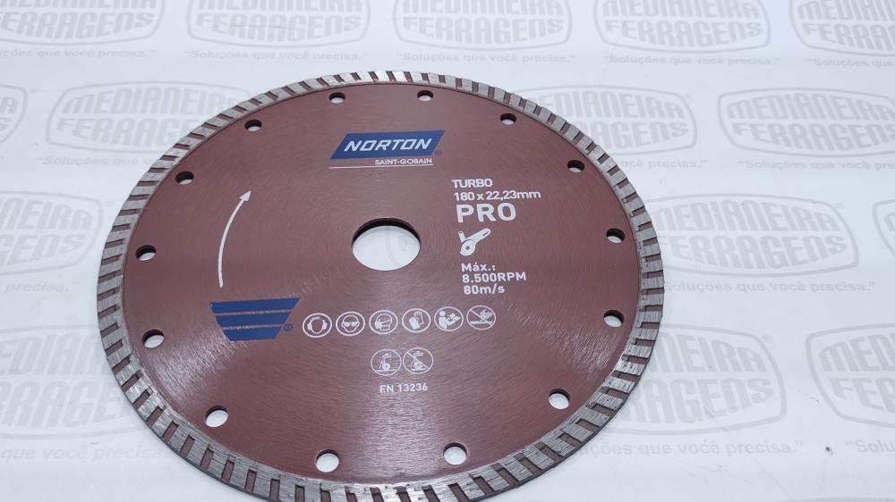 DISCO DIAM TURBO 180X22MM NORTON-PRO