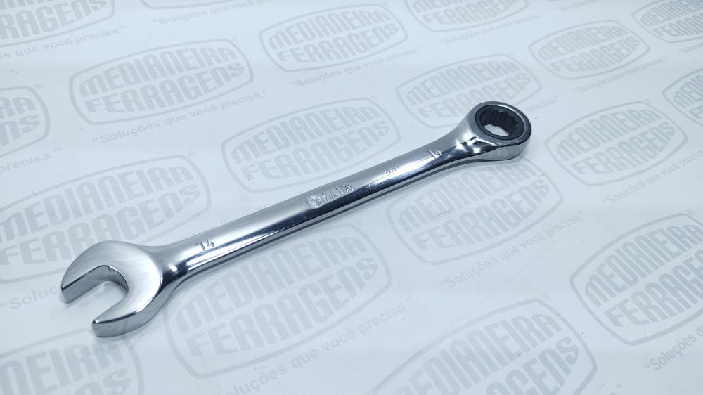 CHAVE COMBINADA 14 MM C/CATRACA SATA