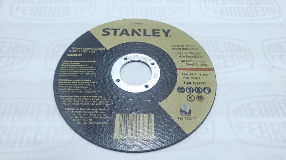 DISCO CORTE  4.1/2  X 7/8 X 1,0 MM ACO/INOX STARRET