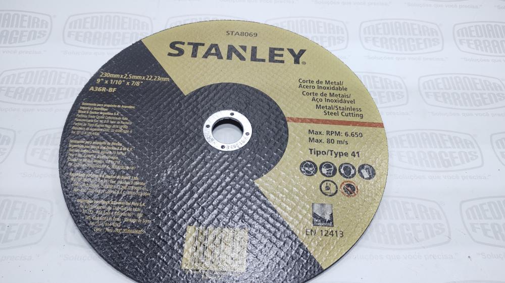 DISCO CORTE   9  X 7/8 X 2,5 MM ACO/INOX STANLEY