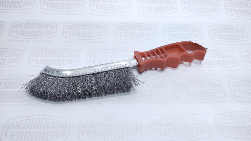 ESCOVA MANUAL AÇO INOX. C/ CABO