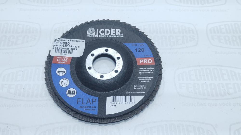 DISCO FLAP GR 120 X 4.1/2 CONICO ICDER