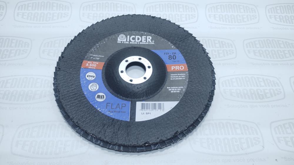 DISCO FLAP GR  80 X 7 CONICO ECOINOX HEAVY DUTY