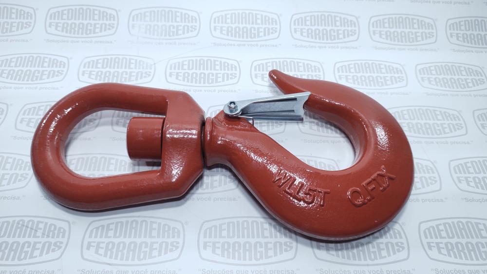 GANCHO  5,0 TON GIRAT. C/TRAVA