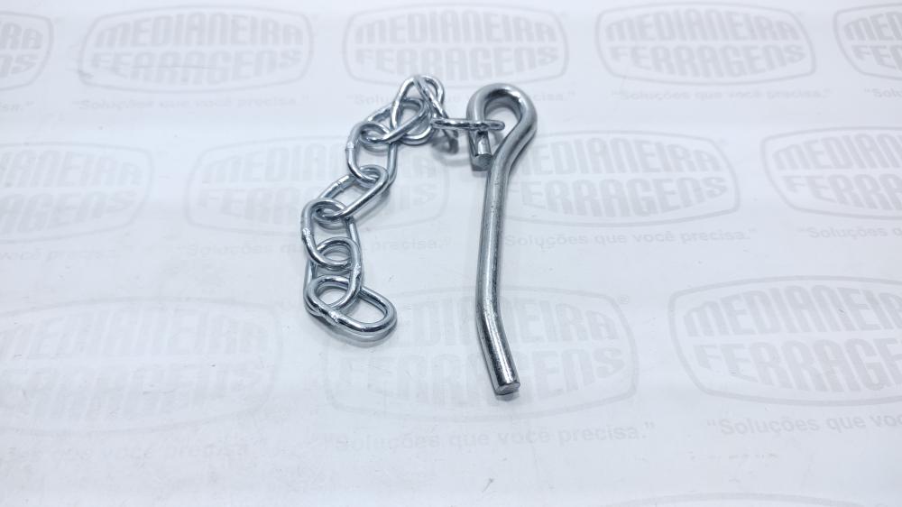 PINO DO FUEIRO 6 MM  C/CORRENTE PONTA DOBRADA