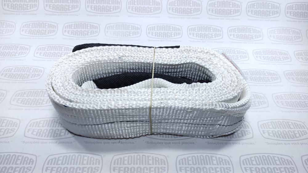 SLING  4,0 TON X 100 MM X 5 MT F.TRAB 5X1 BRANCA FITA CABO