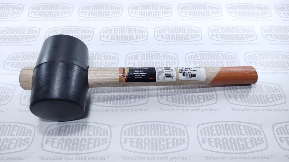 MARTELO  60 MM BORRACHA PRETA PARABONI