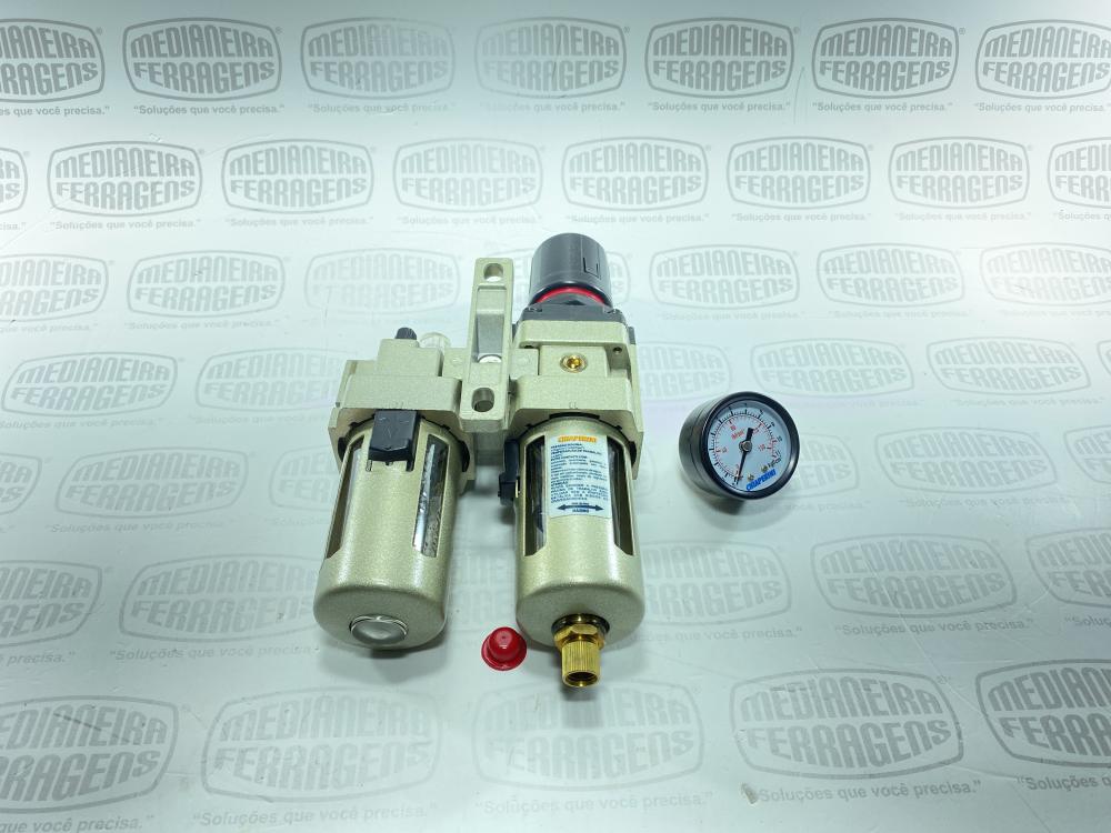FILTRO D AR 1/4 C/REGULADOR E LUBRIFICADOR CHFRL13